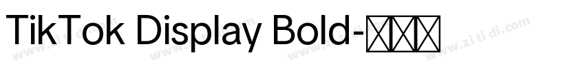 TikTok Display Bold字体转换